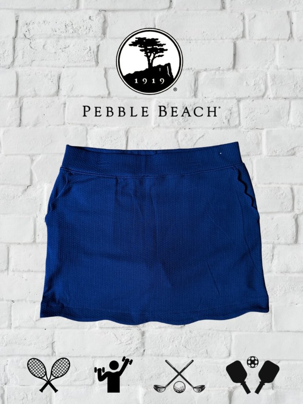 Pebble Beach - Navy Blue Golf Tennis Pickleball Skirt / Skort Size - Medium
